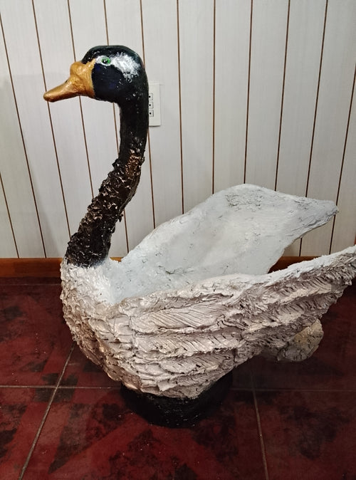 Cisne Decorativo Artesanal Porta Flores – Gran Formato