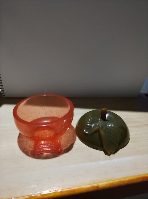 Joyero Cajita en Resina Forma de Casa de Manzana